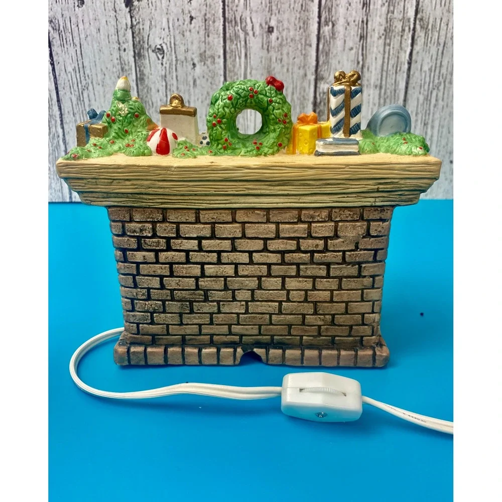 Light Up Christmas Fireplace Village‎ House Tabletop Decor with Lights